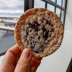 Costco Wholesale - Yummy raspberry crinkle cookie was the perfect balance of sweet jam and buttery cookie. The powdered sugar made it a bit messy.