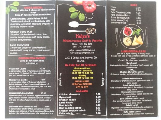 Menu photo 7 Yahya's Mediterranean Grill & Pastries Denver, CO Menu photo 7 Yahya's Mediterranean Grill & Pastries Denver, CO