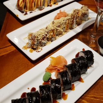 Taste - Top: Phoenix roll, middle: crunchy vegetable, bottom: spicy tuna roll - Tapas/Small Plates Near Me - South Haven, Michigan