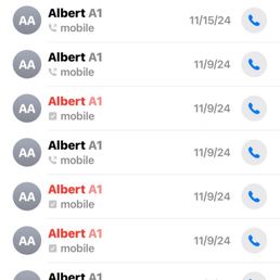 Calls I had made to reach out