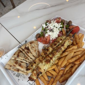 Efi's Gyro - Chicken Souvlaki Platter BYO - Greek Near Me - Jersey City, New Jersey Efi's Gyro - Chicken Souvlaki Platter BYO - Greek Near Me - Jersey City, New Jersey