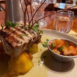 Azorean Tuna Steak over Sweet Potatoes Azorean Tuna Steak over Sweet Potatoes