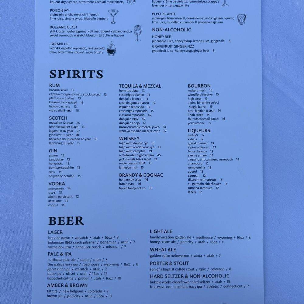 Pine Cone Ridge - The drink menu - New American Near Me - Park City, Utah Pine Cone Ridge - The drink menu - New American Near Me - Park City, Utah
