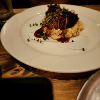 Grazia Italian Kitchen - Short rib with Risotto (it was burnt under the sauce) - Italian Near Me - Pearland, Texas