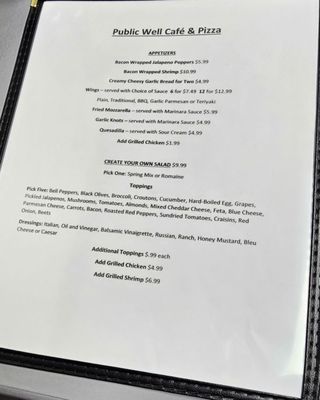 Menu photo 4 Public Well Cafe & Pizza Anderson, SC Menu photo 4 Public Well Cafe & Pizza Anderson, SC