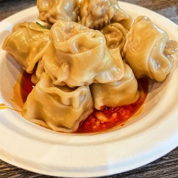 Bing's Dumpling - Pork/shrimp wonton in chili oil - Dim Sum Near Me - Fremont, California Bing's Dumpling - Pork/shrimp wonton in chili oil - Dim Sum Near Me - Fremont, California
