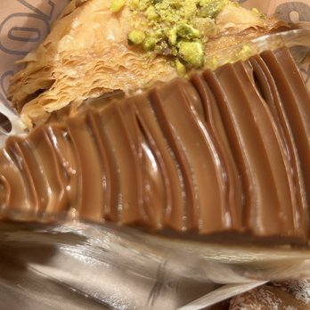 The Oasis Cafe - Close up of the Dulce de leche cheesecake - Cafes Near Me - Flushing, New York The Oasis Cafe - Close up of the Dulce de leche cheesecake - Cafes Near Me - Flushing, New York