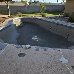 All tile work completed, filling the pool now!