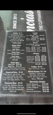 Menu photo 5 Hortencias At The Cliffhanger Crestline, CA