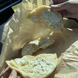 My bagel had little to no cream cheese at all was very upset as I was so excited to try this place:( My bagel had little to no cream cheese at all was very upset as I was so excited to try this place:(