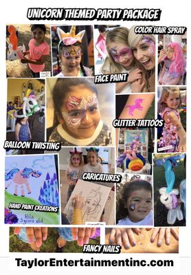 Discounted Combo Packages! : Popular Family Friendly Kids Birthday Party Entertainment! - We are your one-stop-shop for family friendly entertainment services offering a wide range of options to combine as you wish with instant quotes on our website! Popular Family Friendly Kids Birthday Party Entertainment!
We offer Face Painting, Balloon Twisting, Caricature Drawings, Glitter Tattoos, Hand Paint Creations, Fancy Nails, Puppet Shows, Music Sing-a-Long, and Wash way Color Hair Spray! Discounted Combo Packages! : Popular Family Friendly Kids Birthday Party Entertainment! - We are your one-stop-shop for family friendly entertainment services offering a wide range of options to combine as you wish with instant quotes on our website! Popular Family Friendly Kids Birthday Party Entertainment!
We offer Face Painting, Balloon Twisting, Caricature Drawings, Glitter Tattoos, Hand Paint Creations, Fancy Nails, Puppet Shows, Music Sing-a-Long, and Wash way Color Hair Spray!