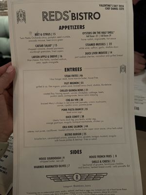 Menu photo 1 Reds' Bistro Loomis, CA Menu photo 1 Reds' Bistro Loomis, CA
