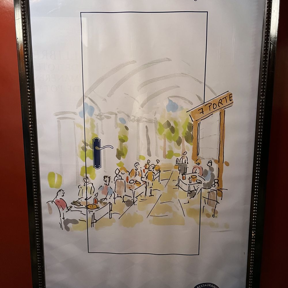 7 Portes - 7 Portes.  Nice menu art. - Mediterranean Near Me - Barcelona, B