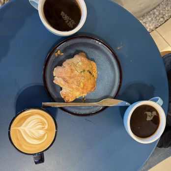 Moonwake Coffee Roasters - Latte and almond croissant - Coffee Roasteries Near Me - San Jose, California Moonwake Coffee Roasters - Latte and almond croissant - Coffee Roasteries Near Me - San Jose, California