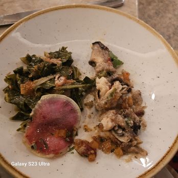 Red Rooster Overtown - Greens and mushrooms for an app - Cocktail Bars Near Me - Miami, Florida Red Rooster Overtown - Greens and mushrooms for an app - Cocktail Bars Near Me - Miami, Florida