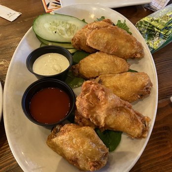 Restaurant 604 - Chicken wings with the buffalo sauce on the side - Breakfast & Brunch Near Me - Honolulu, Hawaii
