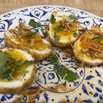 Bangkok Social - Kai look koey or "Son-in-laws eggs" - Seafood Near Me - Houston, Texas Bangkok Social - Kai look koey or "Son-in-laws eggs" - Seafood Near Me - Houston, Texas