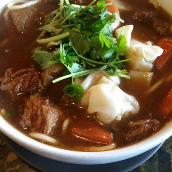 Queen's Chopstick - Beef brisket noodle soup + 3 wonton (extra $) - Chinese Near Me - Corvallis, Oregon Queen's Chopstick - Beef brisket noodle soup + 3 wonton (extra $) - Chinese Near Me - Corvallis, Oregon