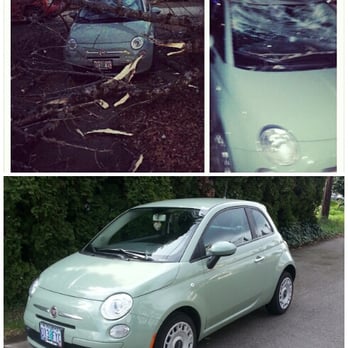 Mackin's Auto Body - A tree fell on my car, here is a before and after photo. I'm so happy with the service I received here! - Body Shops Near Me - Portland, Oregon Mackin's Auto Body - A tree fell on my car, here is a before and after photo. I'm so happy with the service I received here! - Body Shops Near Me - Portland, Oregon