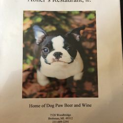 Abner's Restaurant - Menu cover