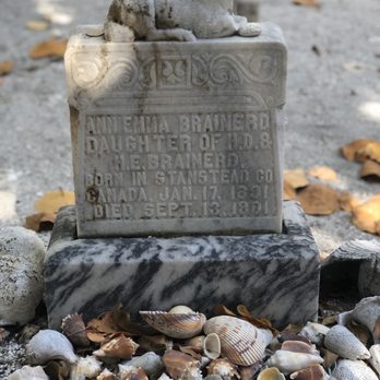 Captiva’s Historic Cemetery - The grave of ten year old Ann Brainerd who once owned the cemetery is a popular place to leave shells. - Funeral Services & Cemeteries Near Me - Captiva, Florida Captiva’s Historic Cemetery - The grave of ten year old Ann Brainerd who once owned the cemetery is a popular place to leave shells. - Funeral Services & Cemeteries Near Me - Captiva, Florida