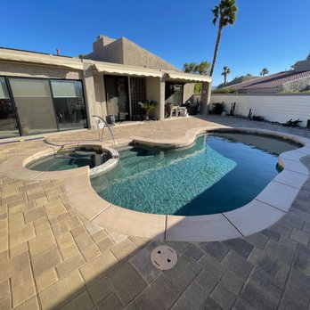 JJ&B Pools - Wall between the spa and pool reconstructed. - Pool Cleaners Near Me - Palm Desert, California JJ&B Pools - Wall between the spa and pool reconstructed. - Pool Cleaners Near Me - Palm Desert, California