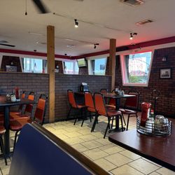Seating area around the other end