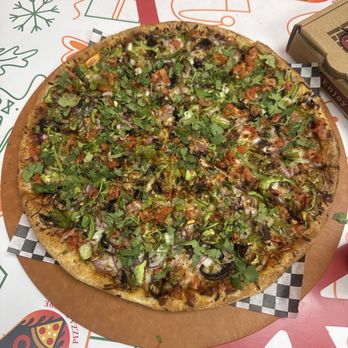 Desi Slice Pizza & More - Fully loaded with toppings. man love this pizza - Pizza Near Me - Fresno, California