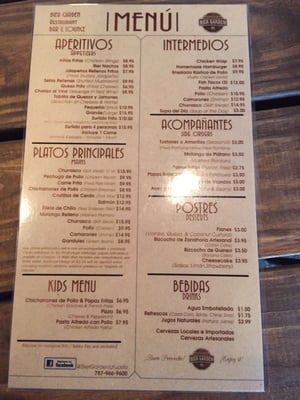 Menu photo 5 Bier Garden Utuado, PR