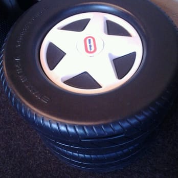 Firestone Complete Auto Care - This cute "little tikes" tires replica is actually a toy box filled with a few toys so the little ones don't get bored too easy! - Tires Near Me - Simi Valley, California
