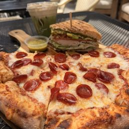 Pepperoni Pizza 12'' and Pesto Turkey Club Panini Pepperoni Pizza 12'' and Pesto Turkey Club Panini