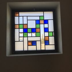Custom stained glass installed by Mickey 10/26/19