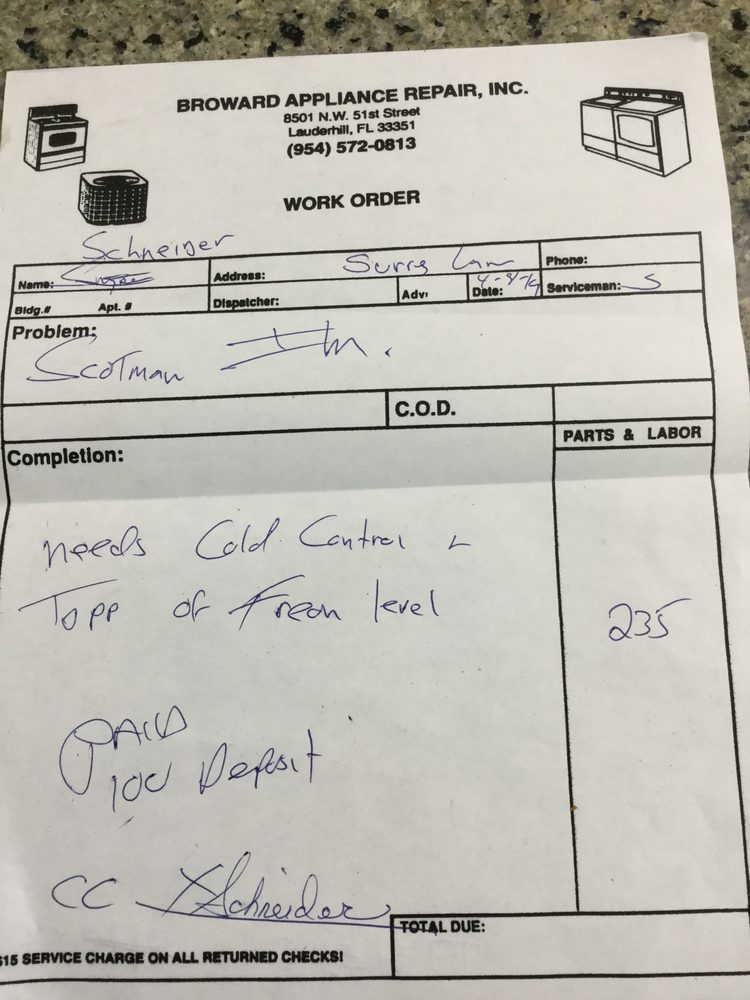 BROWARD APPLIANCE REPAIR 15 Reviews 8501 NW 51st St, Fort