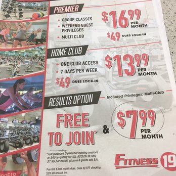 Fitness 19 - Current promo. Dunno for how long tho - Gyms Near Me - Daly City, California Fitness 19 - Current promo. Dunno for how long tho - Gyms Near Me - Daly City, California