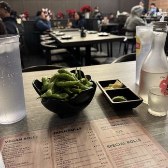 Sushi Tsunami - Edamame and sake - Sushi Bars Near Me - Pleasant Hill, California Sushi Tsunami - Edamame and sake - Sushi Bars Near Me - Pleasant Hill, California