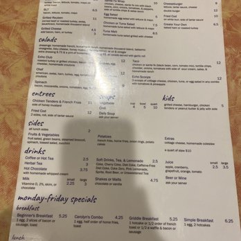 The Echo - Menu - Diners Near Me - Cincinnati, Ohio