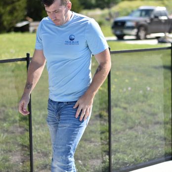 True Blue Leak Detection - Head technician, Ryan, giving an initial pool ecamination as he looks for a pool leak. - Pool & Hot Tub Service Near Me - Richardson, Texas