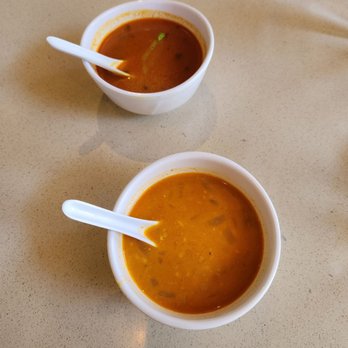 Urban Village Grill - Tamarind/tomato broth (top), Lentil soup (bottom) - Indian Near Me - Lone Tree, Colorado Urban Village Grill - Tamarind/tomato broth (top), Lentil soup (bottom) - Indian Near Me - Lone Tree, Colorado