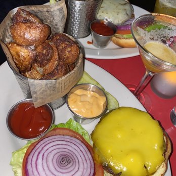 Gran Torino - Old Style Burger and Beyond Vegan Burger with crispy potato - Cafes Near Me - New York, New York