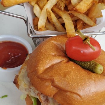 Hudson Garden Grill - Crispy chicken sandwich. - New American Near Me - Bronx, New York Hudson Garden Grill - Crispy chicken sandwich. - New American Near Me - Bronx, New York