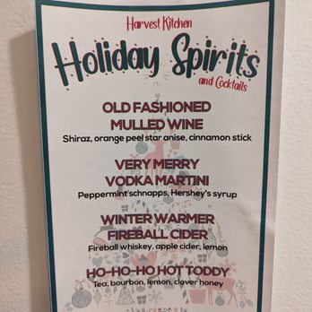 Harvest Kitchen - Winter 2022 - Holiday Drinks - New American Near Me - New York, New York