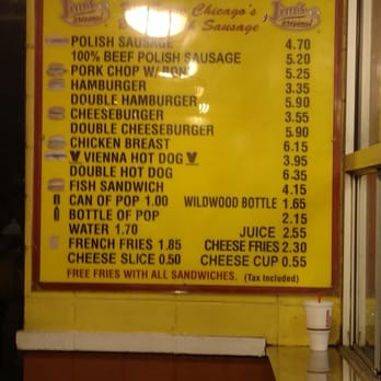 Jim's Original - Menu prices, they've gone up! - Hot Dogs Near Me - Chicago, Illinois