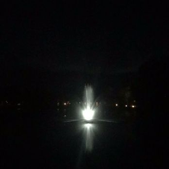 Santa's Cottages - Fountains at night - Resorts Near Me - Santa Claus, Indiana