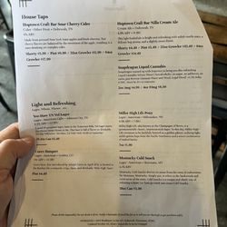 Beer menu