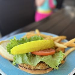 Michael's Harborside Restaurant & Bar - Crab cake sandwich