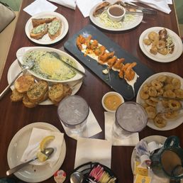 DEBRIS ROLL, SPINACH ARTICHOKE DIP, HONEY CRYSTAL SHRIMP, FRIED PICKLE SLICES DEBRIS ROLL, SPINACH ARTICHOKE DIP, HONEY CRYSTAL SHRIMP, FRIED PICKLE SLICES