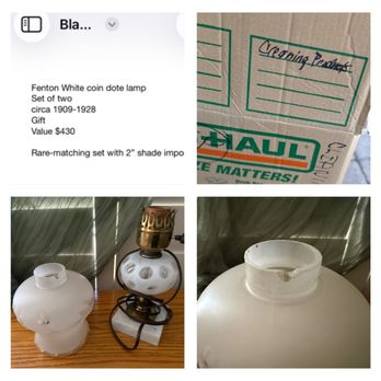 Ruff & Ready Moving - Chipped Fenton shade-packed in Cleaning products not Dish pack/Glassware package - Movers Near Me - Temecula, California Ruff & Ready Moving - Chipped Fenton shade-packed in Cleaning products not Dish pack/Glassware package - Movers Near Me - Temecula, California