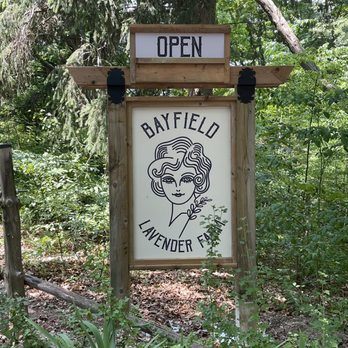 Bayfield Lavender Farm - Entry way sign from the road. - Farms Near Me - Bayfield, Ontario Bayfield Lavender Farm - Entry way sign from the road. - Farms Near Me - Bayfield, Ontario