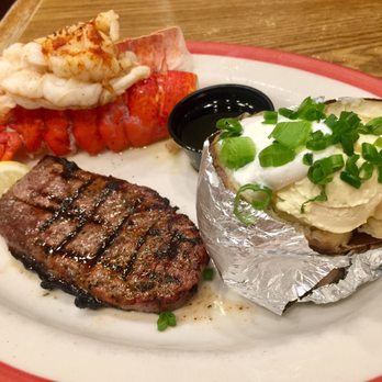 Sizzler - Steak and lobster w/ choice of baked potato - Seafood Near Me - Fullerton, California Sizzler - Steak and lobster w/ choice of baked potato - Seafood Near Me - Fullerton, California