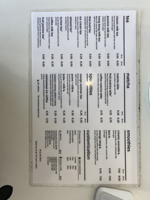 Menu photo 2 Bobaville Daly City, CA